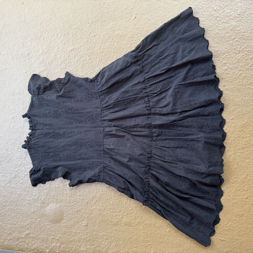 House of Harlow 1960 Revolve Dress Sz  L Black 100% Cotton Boho Quiet Luxury - Picture 11 of 12